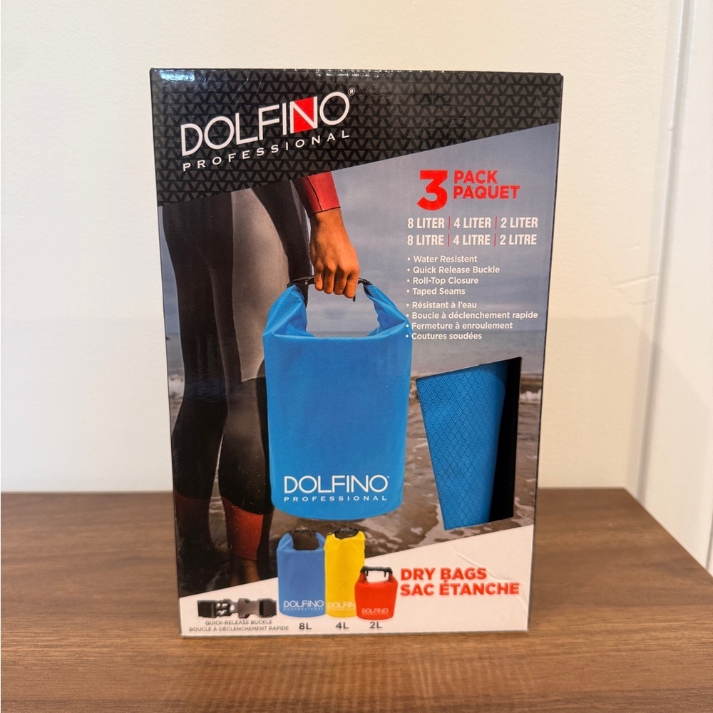 Dolfino Pro Nylon Waterproof Dry Bags 3 Piece Set